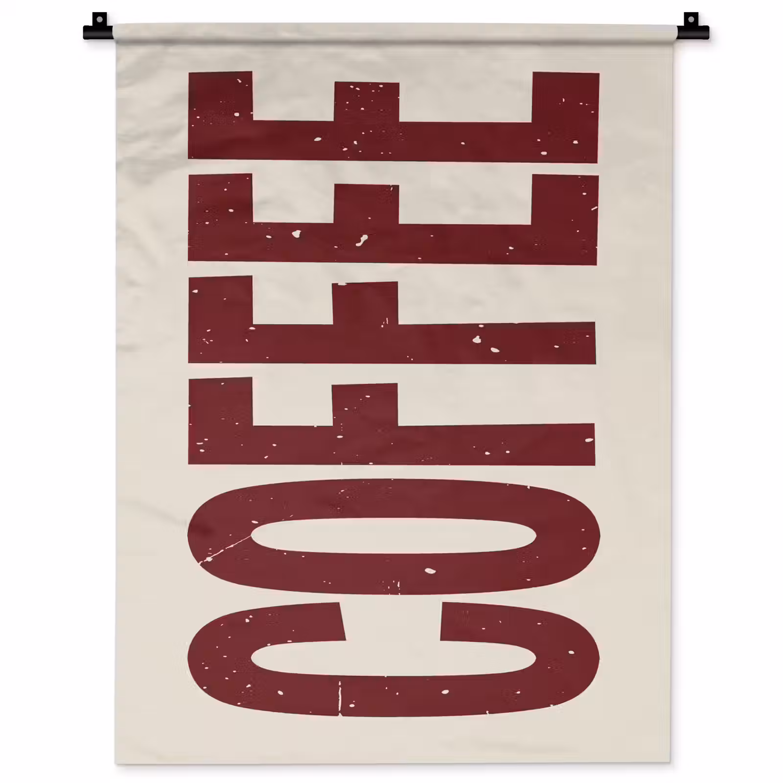 Wandkleed - Koffie -Japandi - Rood - Vintage — 1