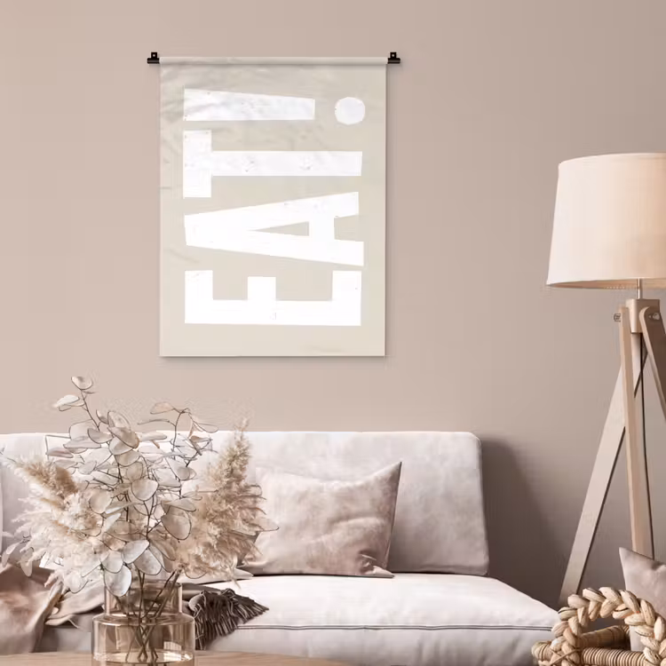 Wandkleed - Eten - Decoratie - Beige - Wit — 2