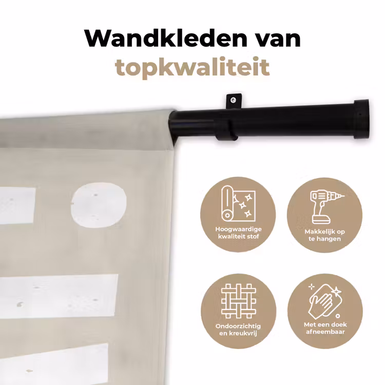 Wandkleed - Eten - Decoratie - Beige - Wit — 3