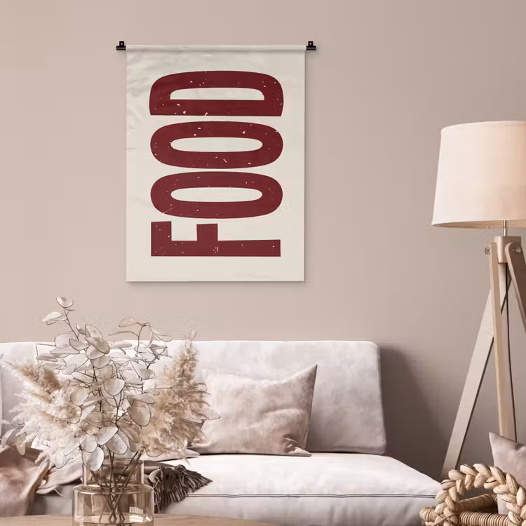 Wandkleed - Eten - Japandi - Rood - Decoratie — 2