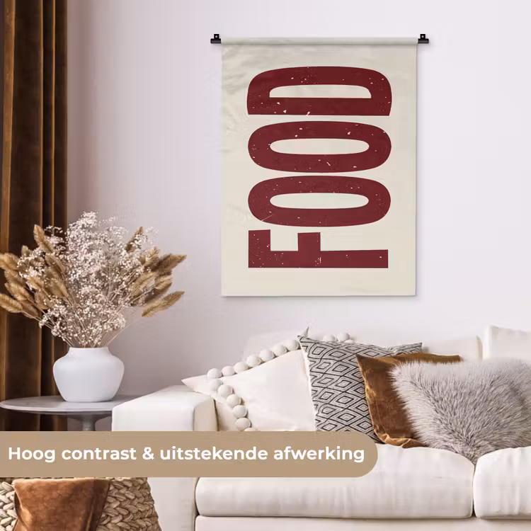 Wandkleed - Eten - Japandi - Rood - Decoratie — 5