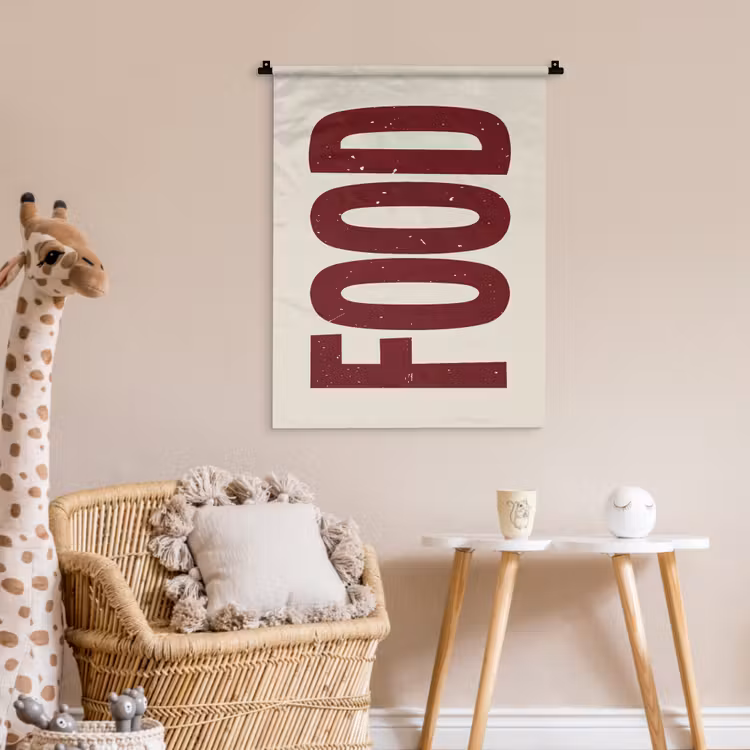 Wandkleed - Eten - Japandi - Rood - Decoratie — 6