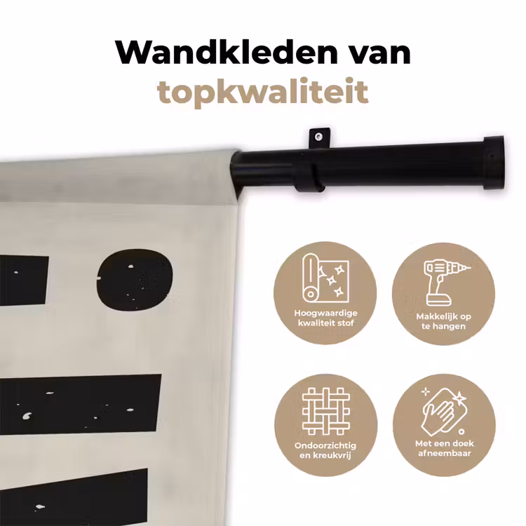 Wandkleed - Eten - zwart - Japandi - Wit — 3