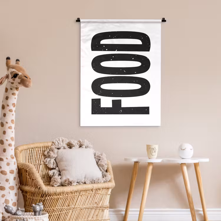 Wandkleed - Food - Zwart - Wit - Decoratie — 6