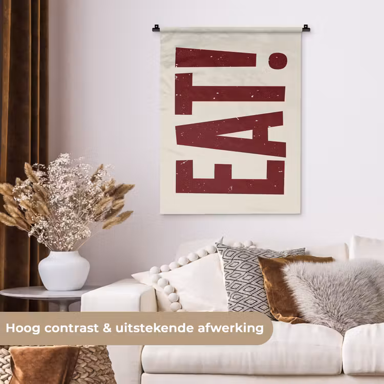 Wandkleed - Red - Eten - Vintage - Decoratie — 5