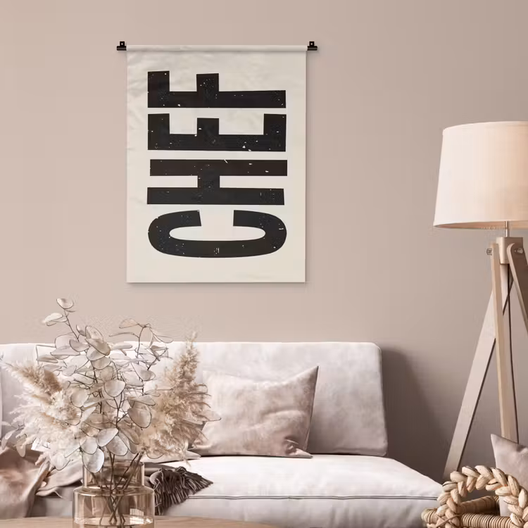 Wandkleed - Vintage - Chef - Japandi - Zwart — 2