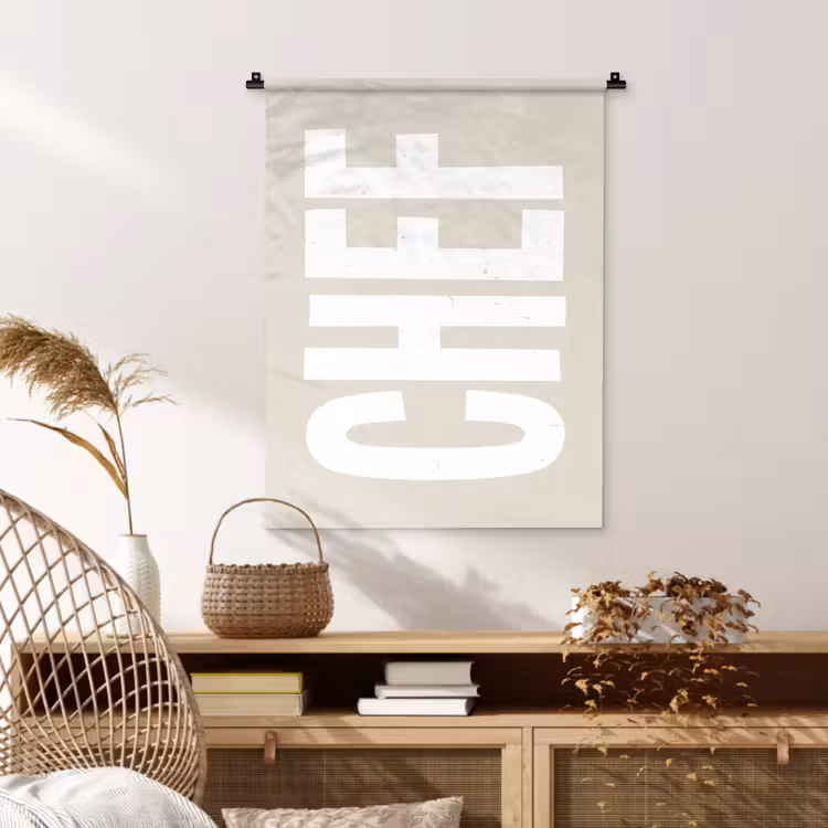 Wandkleed - Wit - Chef - Decoratie - Japandi — 4
