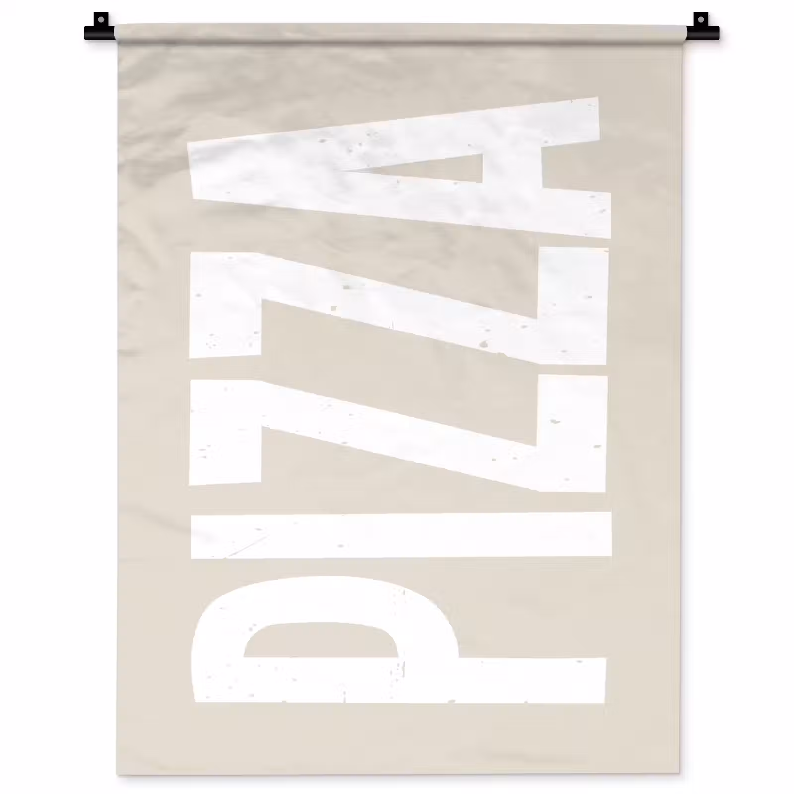 Wandkleed - Pizza - Decoratie - Japandi - Wit — 1