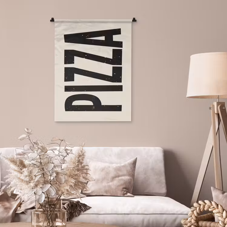 Wandkleed - Pizza - Decoratie - Japandi - Vintage — 2