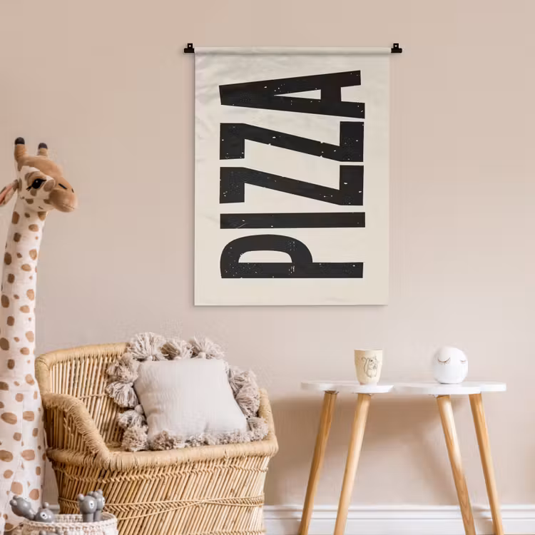 Wandkleed - Pizza - Decoratie - Japandi - Vintage — 6