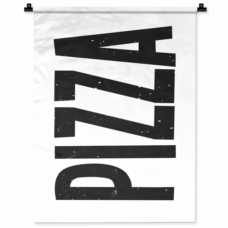 Wandkleed - Pizza - Japandi - Decoratie - Vintage — 1