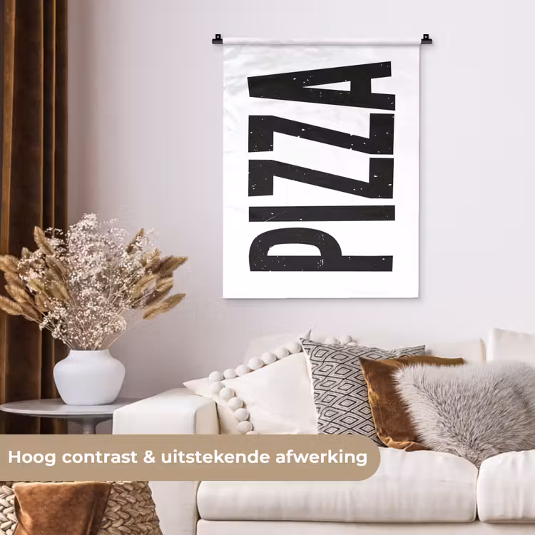 Wandkleed - Pizza - Japandi - Decoratie - Vintage — 5