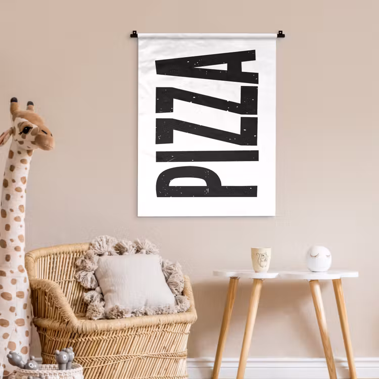 Wandkleed - Pizza - Japandi - Decoratie - Vintage — 6