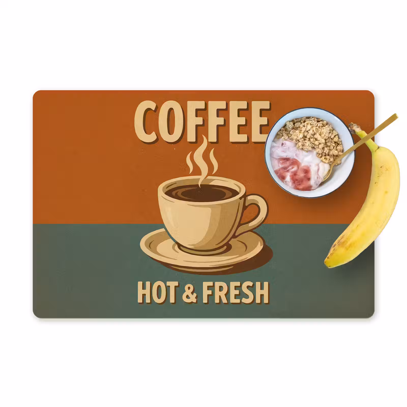 Placemat - 6 stuks - Koffie - Kop - Vintage - Quote — 1