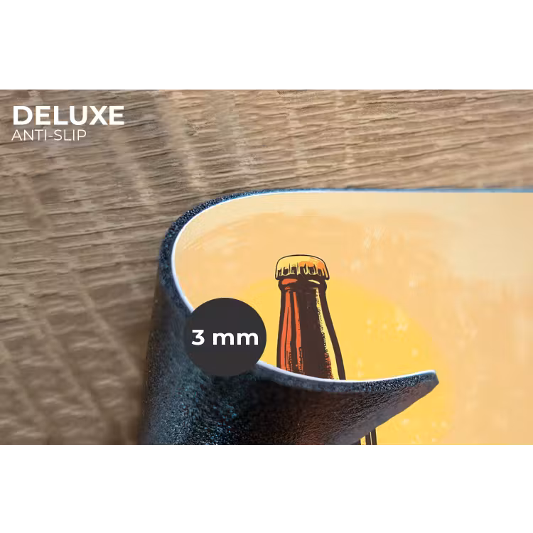 Placemat - 6 stuks - Bierfles - Zonsondergang - Palmbomen - Zee — 4