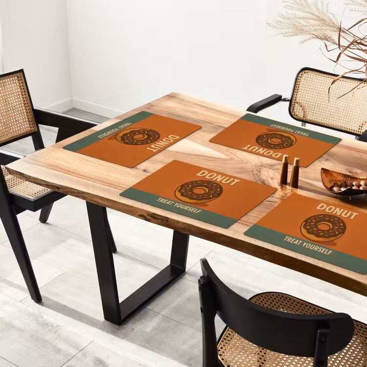 Placemat - 6 stuks - Donut - Spikkels - Kleurrijk - Quote — 5