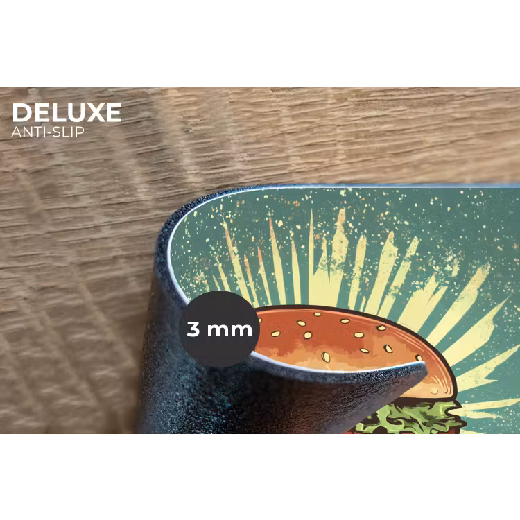 Placemat - 6 stuks - Hamburger - Illustratie - Sla - Kaas — 4