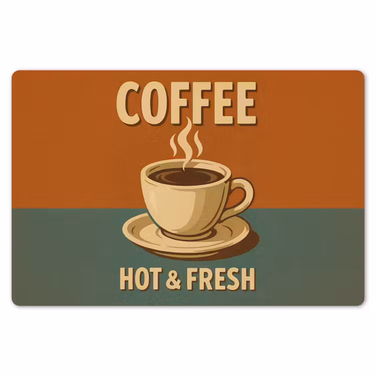 Placemat - 6 stuks - Koffie - Kop - Vintage - Quote — 7