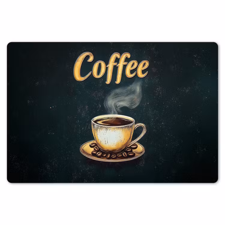 Placemat - 6 stuks - Koffie - Schotel - Koffiebonen - Retro — 7