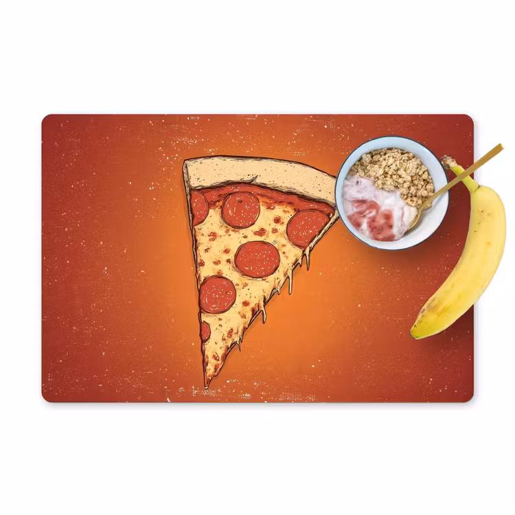 Placemat - 6 stuks - Pizza - Kaas - Rood - Pepperoni — 1