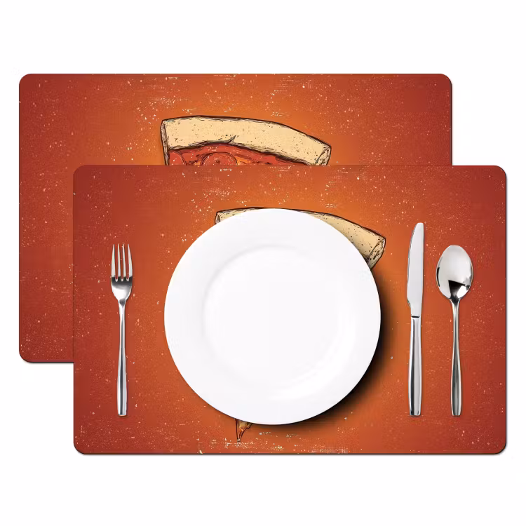 Placemat - 6 stuks - Pizza - Kaas - Rood - Pepperoni — 2