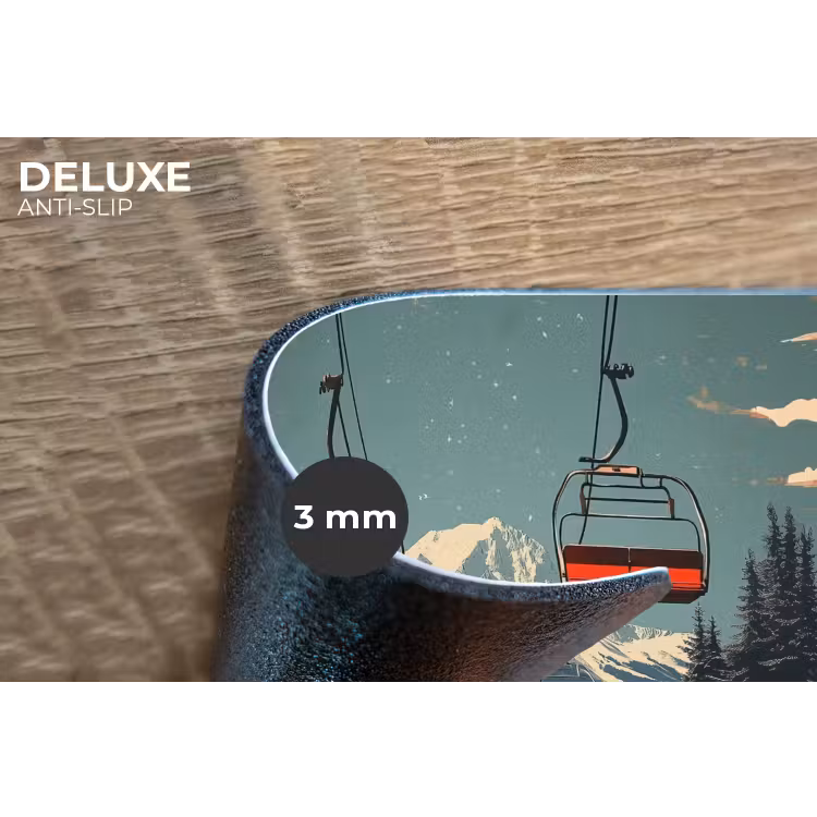 Placemat - 6 stuks - Sneeuw - Skilift - Rood - Bomen — 4