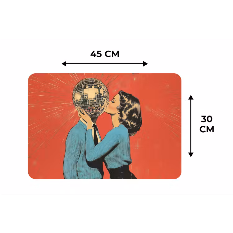 Placemat - 6 stuks - Vrouw - Retro - Discobal - Kus — 3