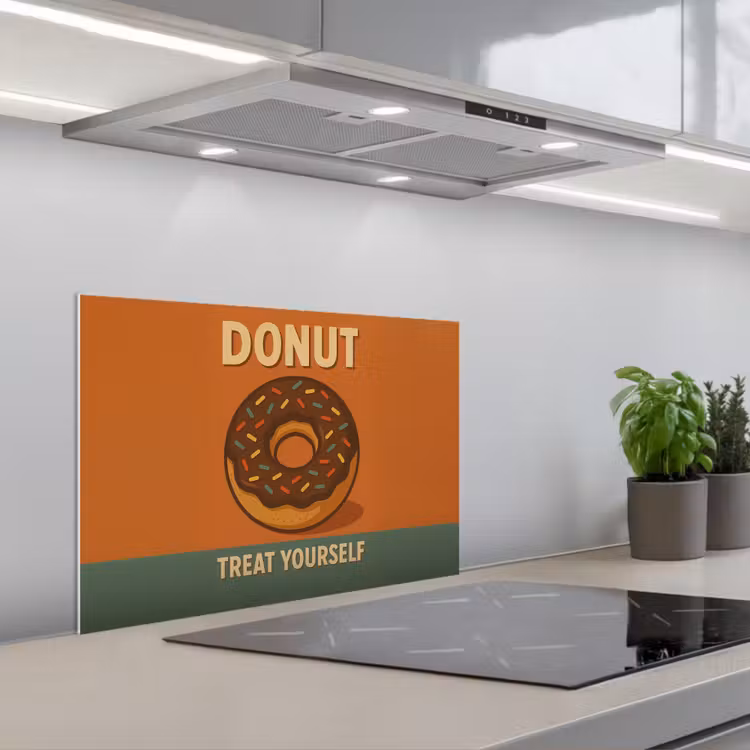 Spatscherm keuken - Donut - Spikkels - Kleurrijk - Quote — 5