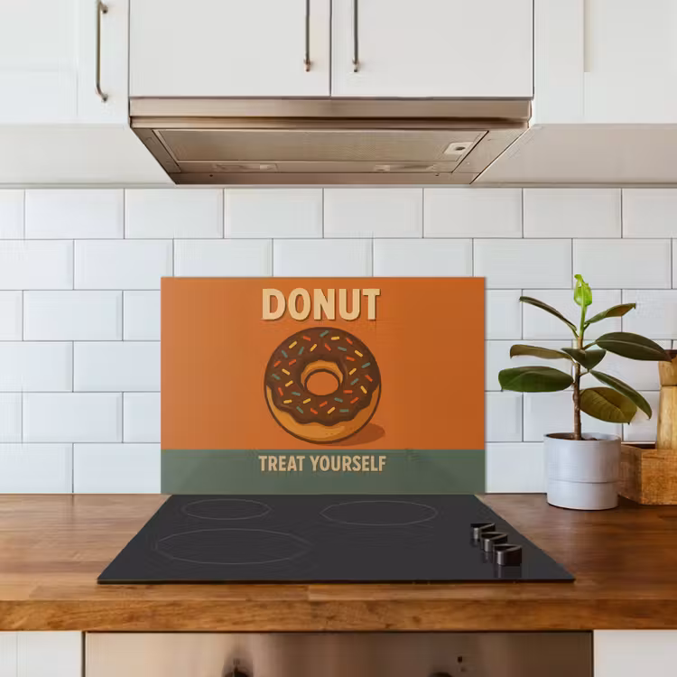 Spatscherm keuken - Donut - Spikkels - Kleurrijk - Quote — 6