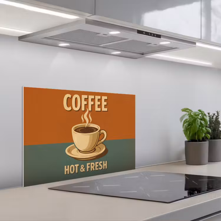 Spatscherm keuken - Koffie - Kop - Vintage - Quote — 5
