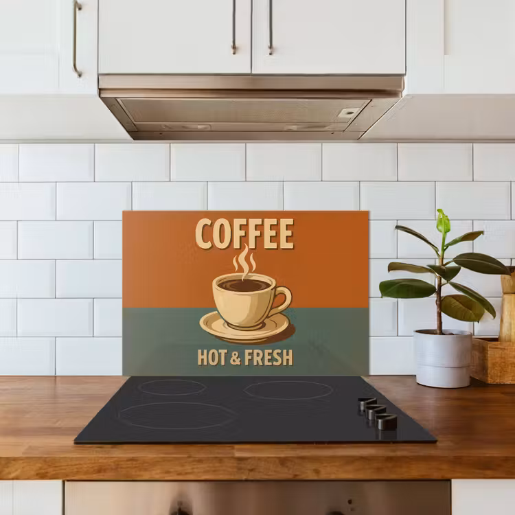 Spatscherm keuken - Koffie - Kop - Vintage - Quote — 6