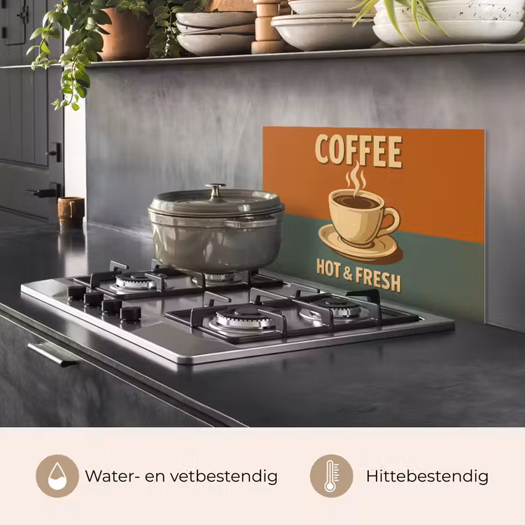 Spatscherm keuken - Koffie - Kop - Vintage - Quote — 7