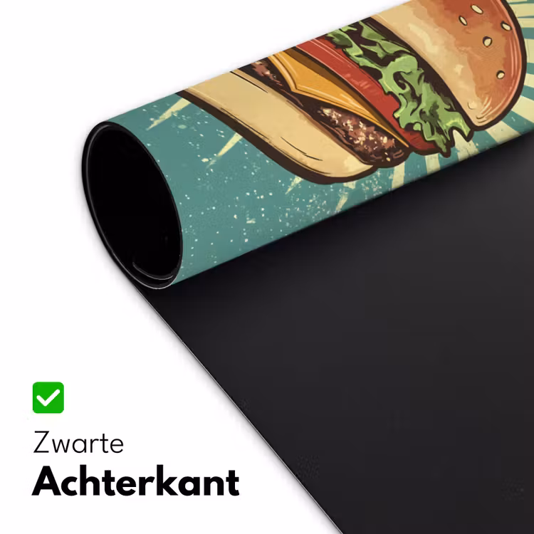 Bureau onderlegger - Hamburger - Illustratie - Sla - Kaas — 4