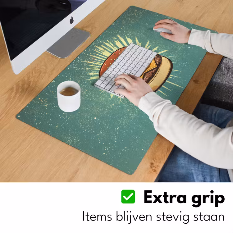 Bureau onderlegger - Hamburger - Illustratie - Sla - Kaas — 5