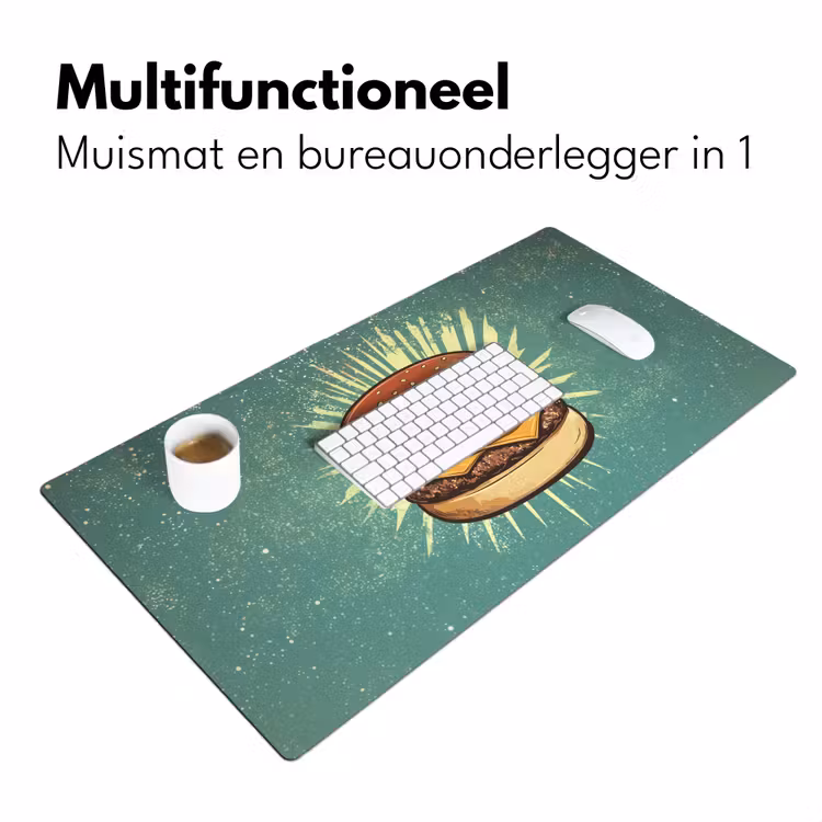 Bureau onderlegger - Hamburger - Illustratie - Sla - Kaas — 6