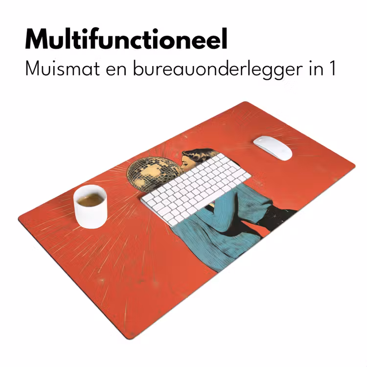 Bureau onderlegger - Vrouw - Retro - Discobal - Kus — 6