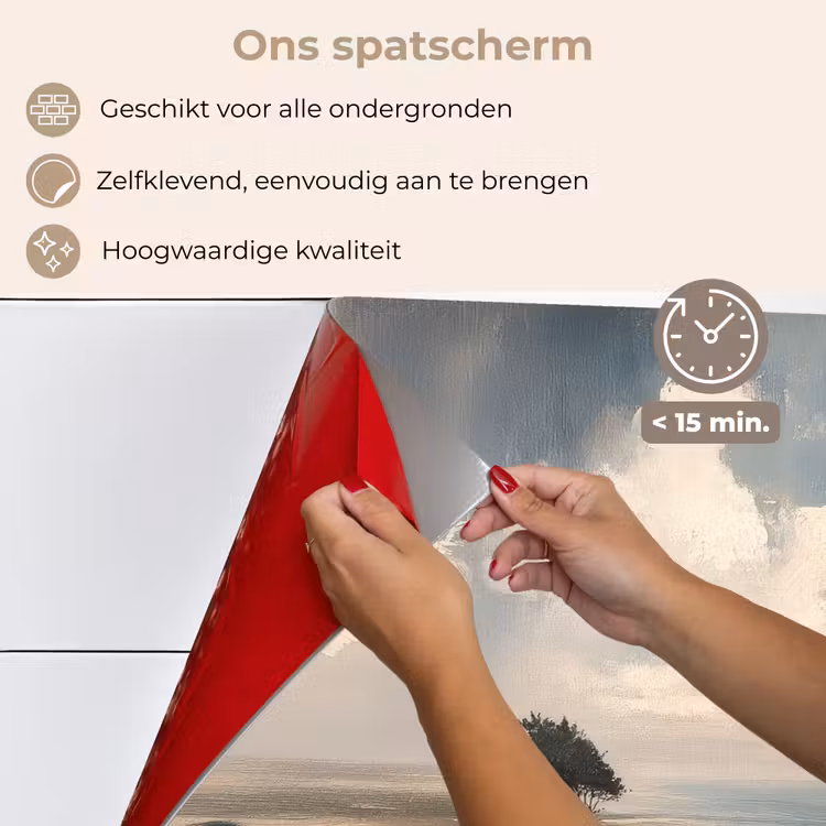 Spatscherm keuken - Klif - Zee - Boom — 4