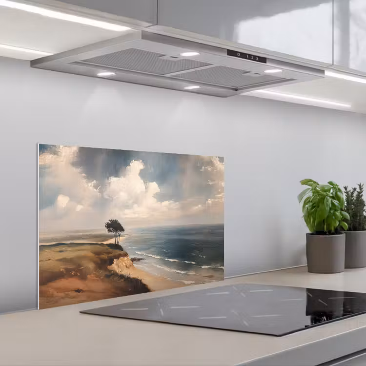 Spatscherm keuken - Klif - Zee - Boom — 5