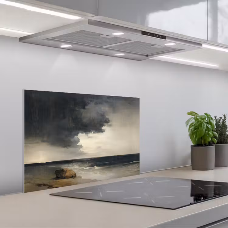 Spatscherm keuken - Kust - Golven - Rots - Storm — 5
