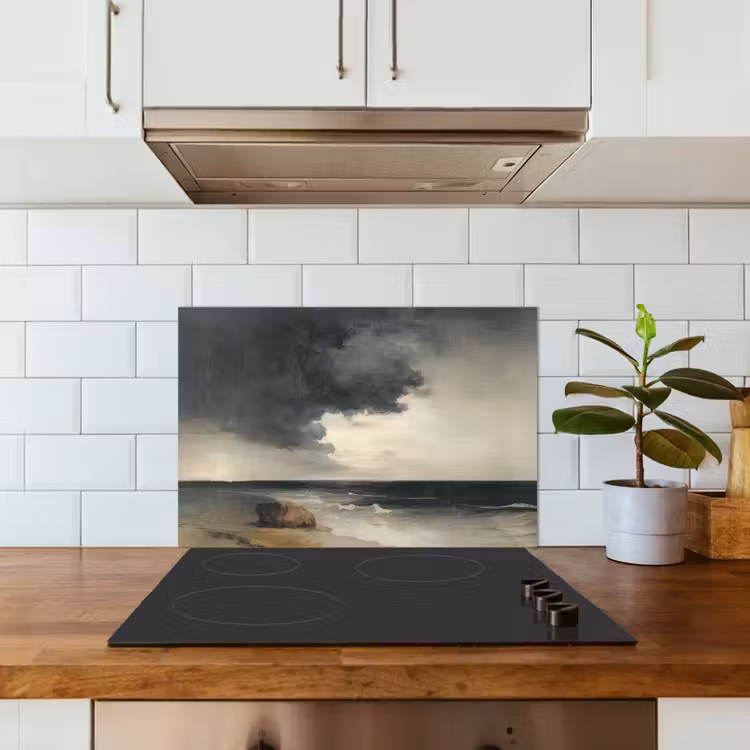 Spatscherm keuken - Kust - Golven - Rots - Storm — 6
