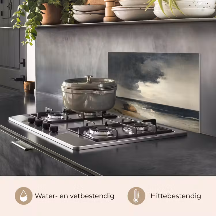 Spatscherm keuken - Kust - Golven - Rots - Storm — 7