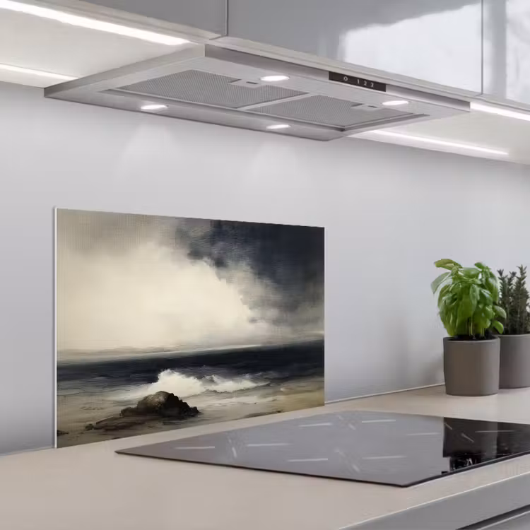 Spatscherm keuken - Zee - Rotsen - Storm — 5