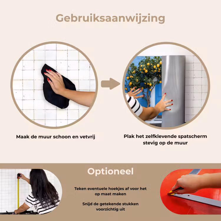 Spatscherm keuken - Citroenbomen - Geel - Deur - Potten — 7