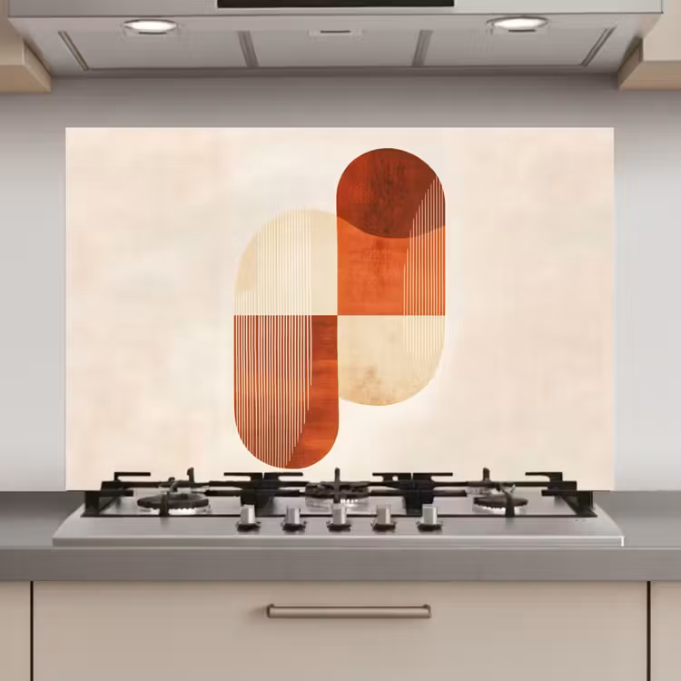 Spatscherm keuken - Bogen - Beige - Vormen — 1