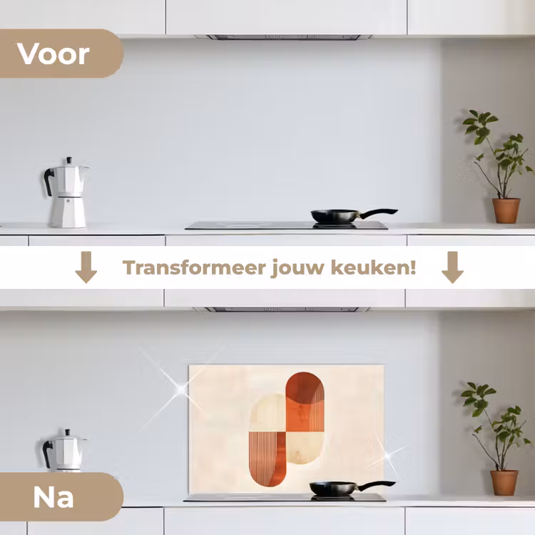 Spatscherm keuken - Bogen - Beige - Vormen — 3