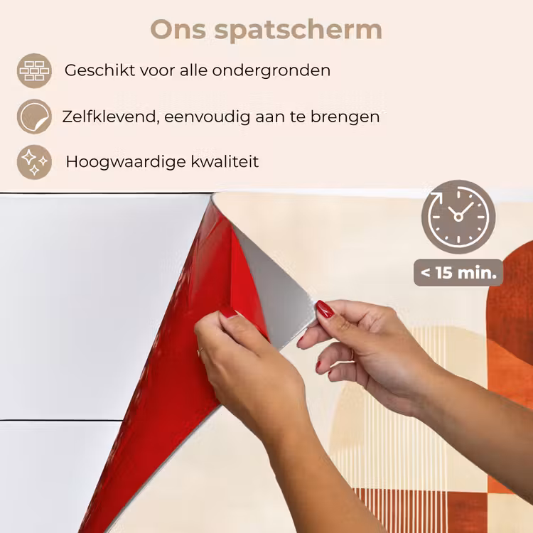 Spatscherm keuken - Bogen - Beige - Vormen — 4