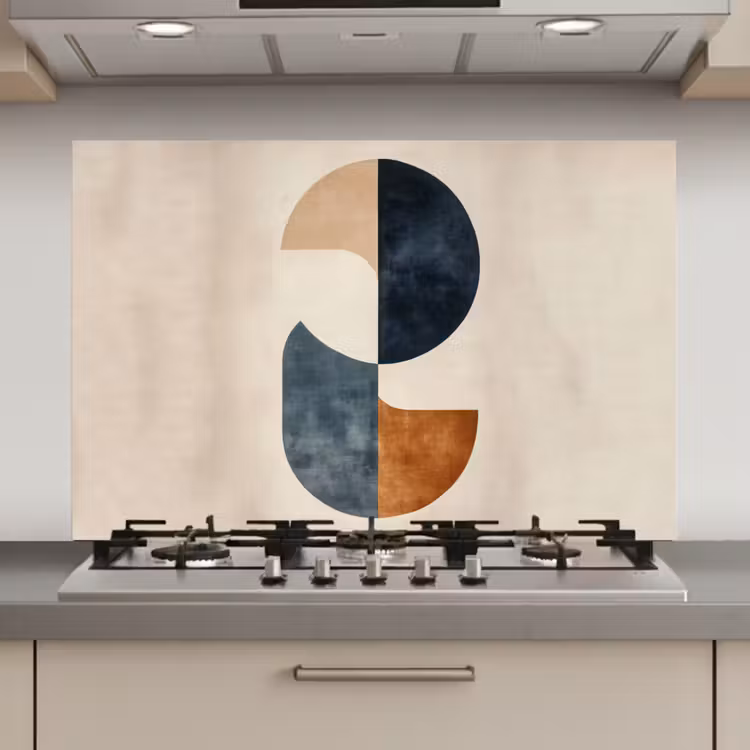 Spatscherm keuken - Cirkels - Abstract - Kleurrijk — 1