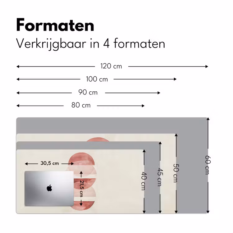 Bureau onderlegger - Minimalistisch - Cirkels - Roze — 7