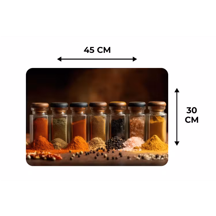 Placemat - 6 stuks - Potjes - Kruiden - Specerijen - Korrels — 3
