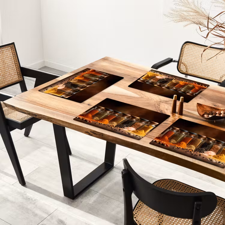 Placemat - 6 stuks - Potjes - Kruiden - Specerijen - Korrels — 5
